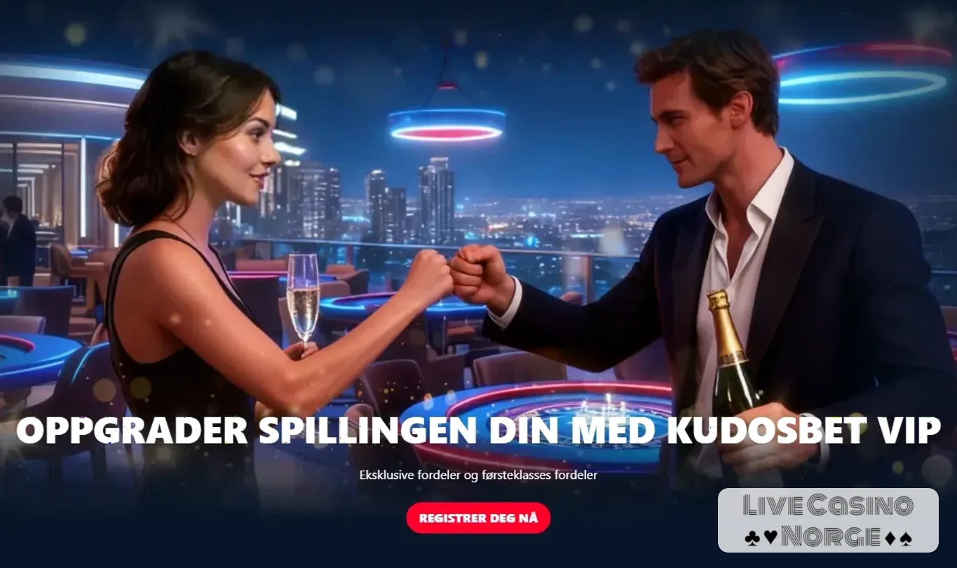KudosBet VIP-side med LCN watermark