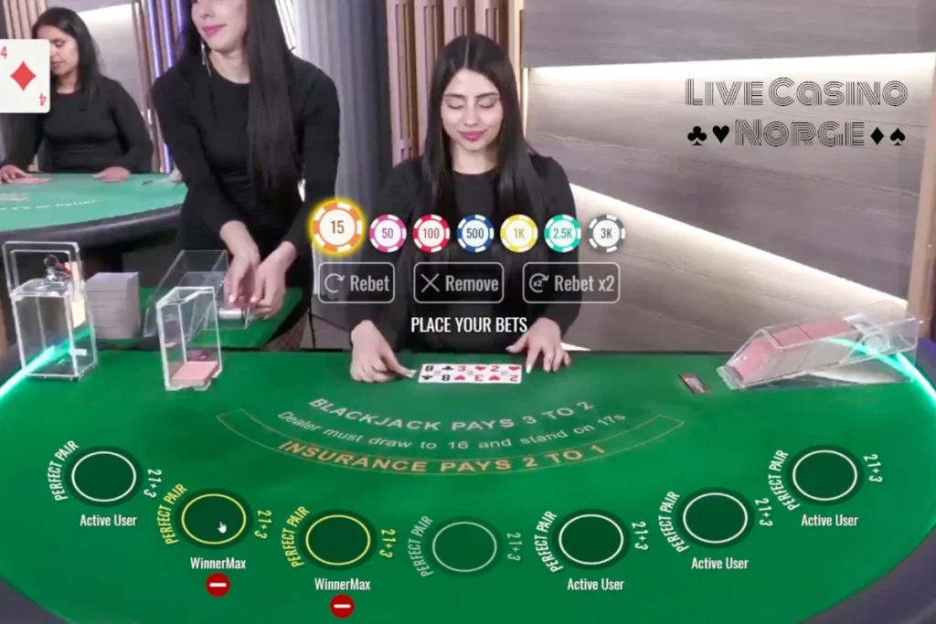 Classic Live Blackjack av Vivo Gaming - Plasser innsatsen din