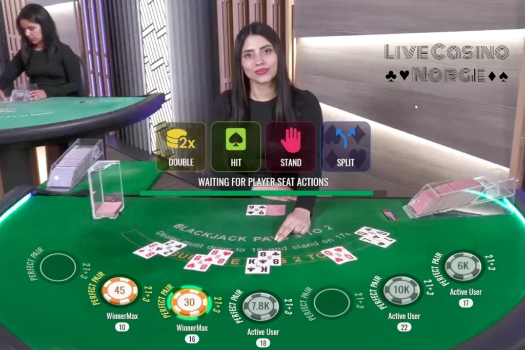 Classic Live Blackjack av Vivo Gaming - Ta en beslutning