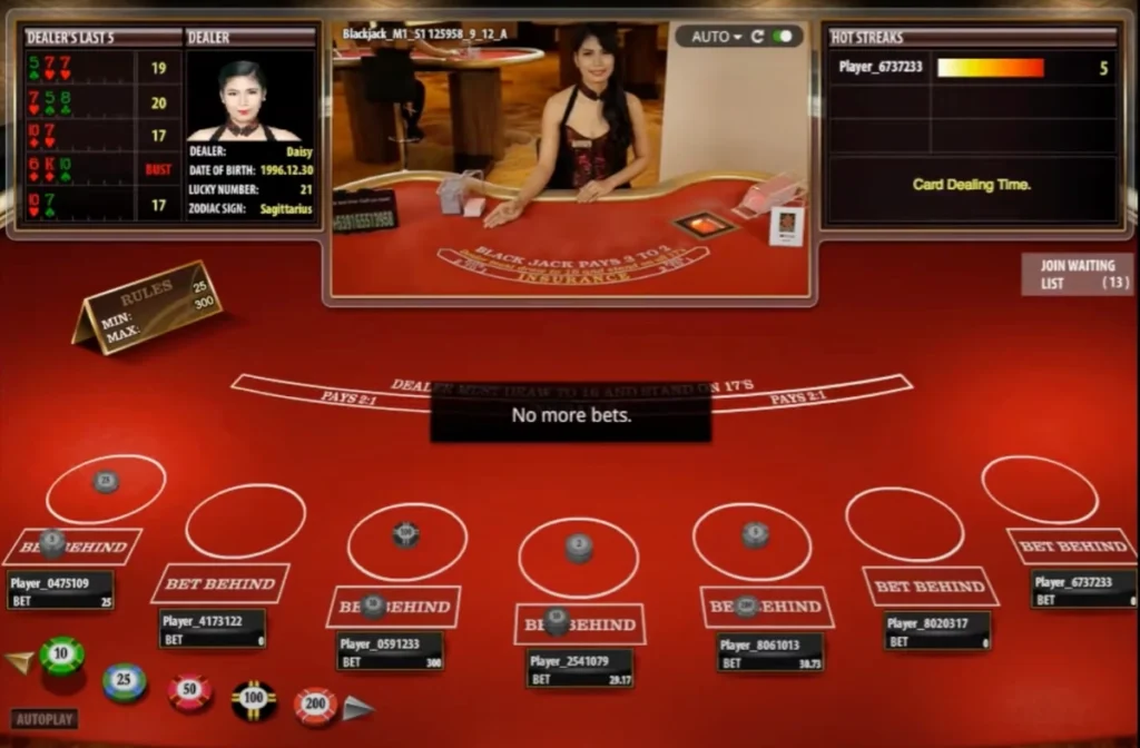 Live blackjack fra Microgaming - Plasser innsatsen din